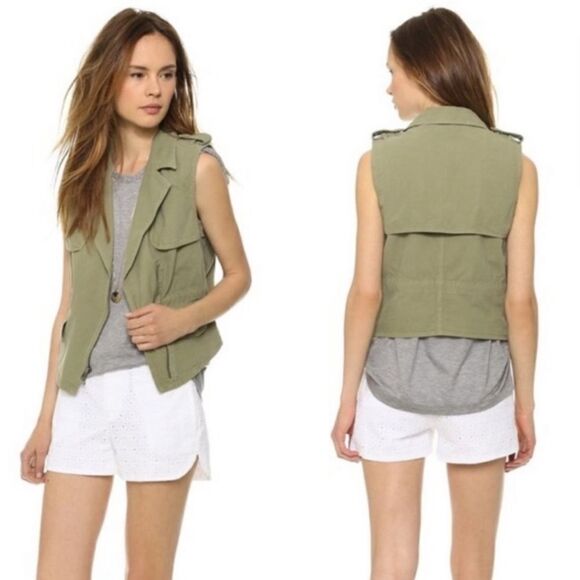NWT Madewell Olive Green Modern Safari Military Vest Size Small - Picture 10 of 10